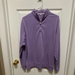 Men's Peter Millar Purple Quarter-Zip Pullover